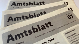 copyright: PID 3 Zeitungen mit der Aufschrift Amtsblatt